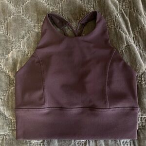 Kyodan High-Neck Sports Bralette in Deep Plum